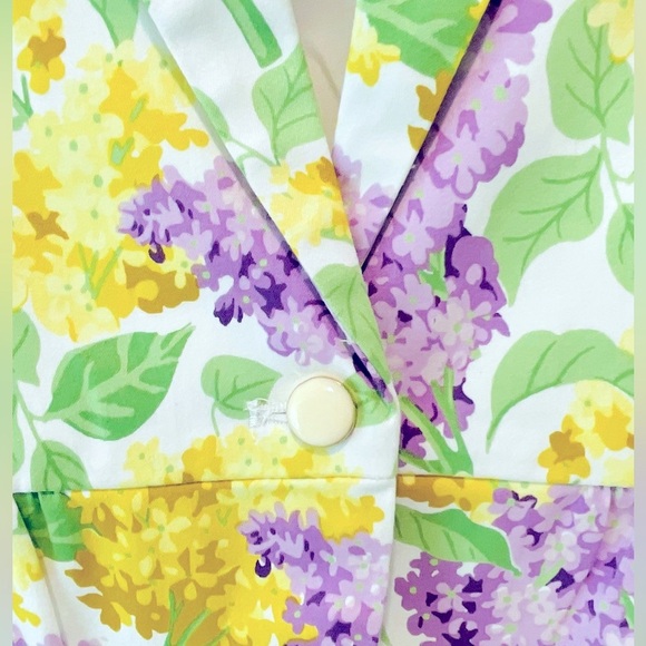 Janie and Jack Floral Sateen Peplum Jacket White Floral Size 4 Girls Spring NEW - Picture 5 of 8